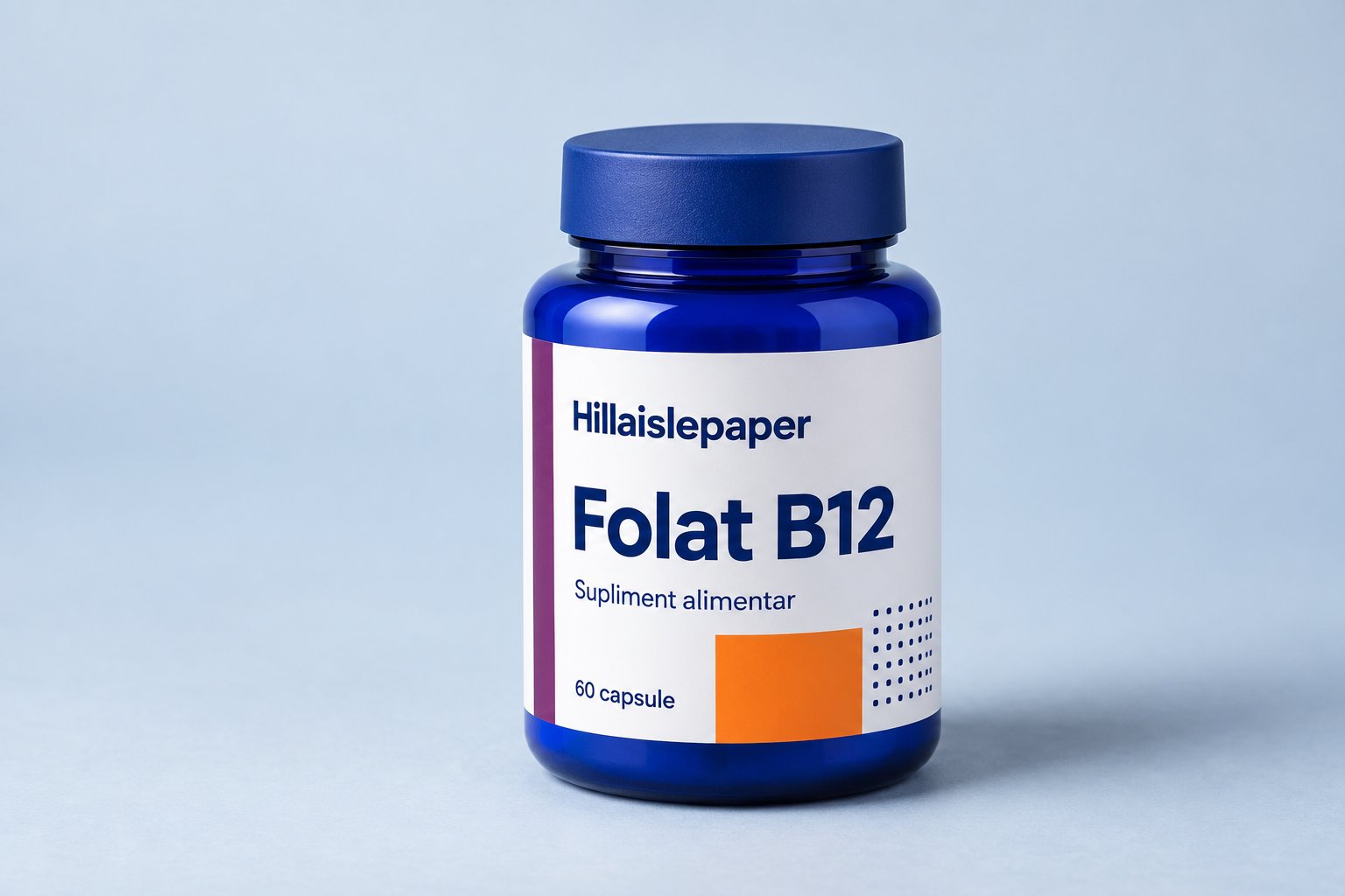Hillaislepaper — flacon Folat B12, 60 capsule